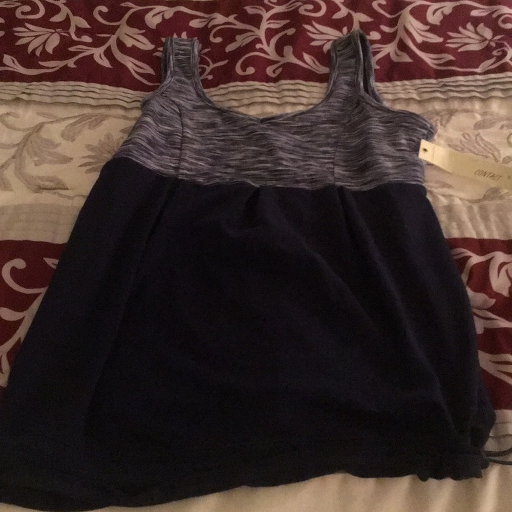 NWT Navy/White Workout/ Yoga Tank